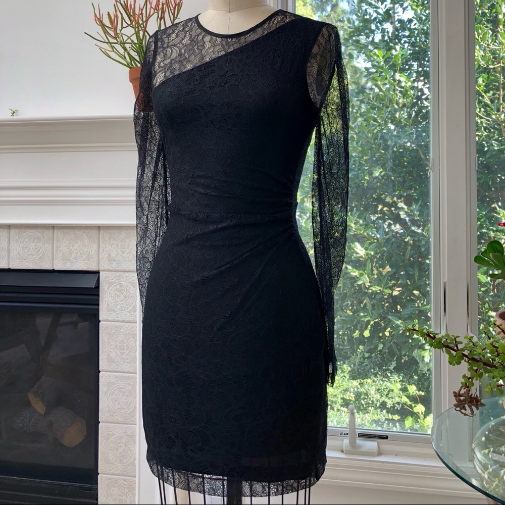 Last one!! ❤️ BCBG ❤️ Asymmetrical Lace Dress - Picture 3 of 8